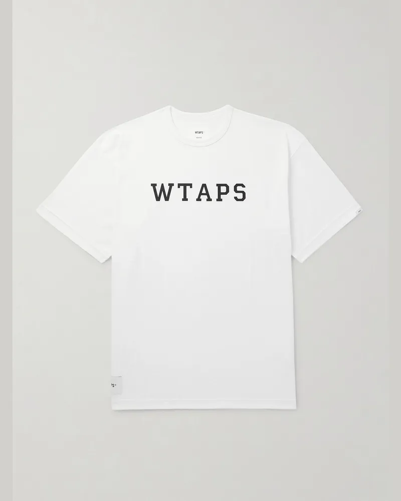 WTAPS Academy 01 T-Shirt aus Jersey aus einer Baumwollmischung mit Logoprint Weiß
