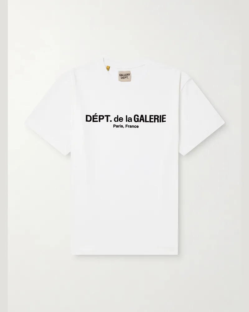 GALLERY DEPT. Logo-Appliqué Cotton-Jersey T-Shirt White