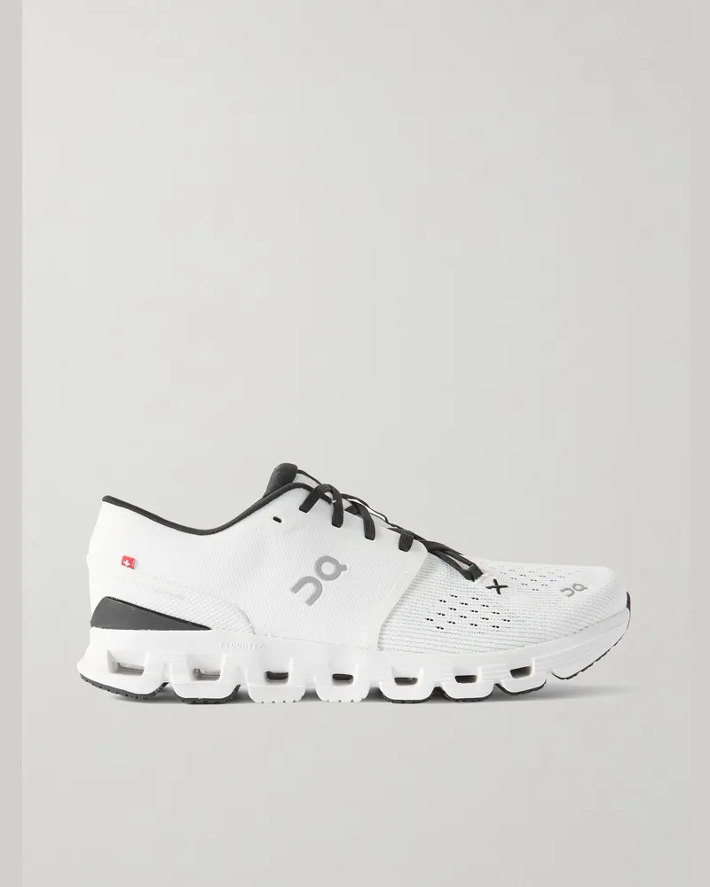 ON Cloud X 4 Laufschuhe aus Mesh mit Gummibesatz Weiß