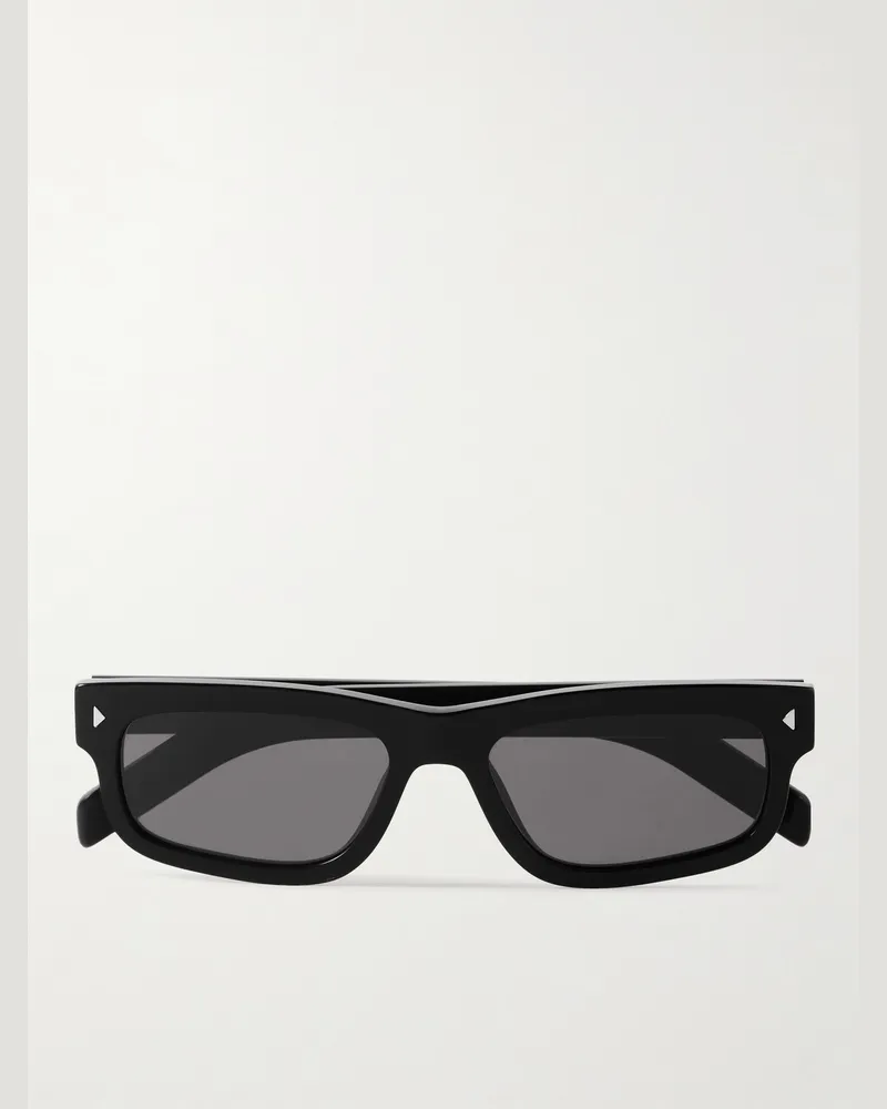 Prada Sonnenbrille mit eckigem Rahmen aus Azetat Schwarz