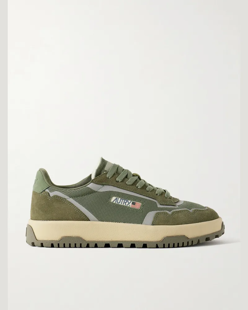 AUTRY Wildpace Sneakers aus Veloursleder und Mesh mit Besatz aus Nubukleder und Gummi Grün