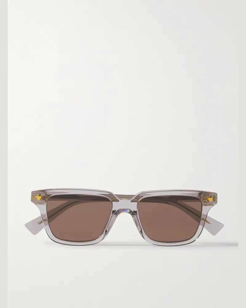 Bottega Veneta Sonnenbrille mit eckigem Rahmen aus recyceltem Azetat Grau
