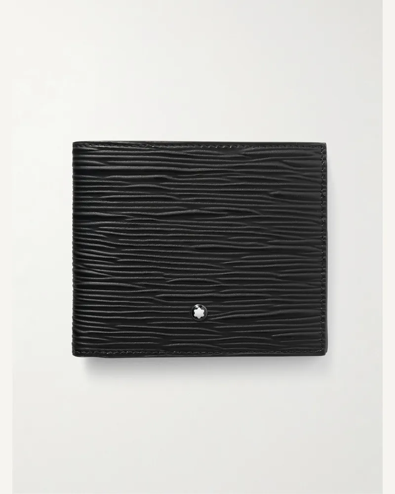 Montblanc Meisterstück 4810 aufklappbares Portemonnaie aus strukturiertem Leder Schwarz