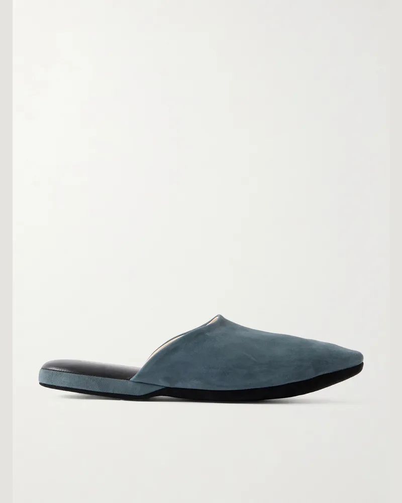 Charvet Slippers aus Veloursleder Grau