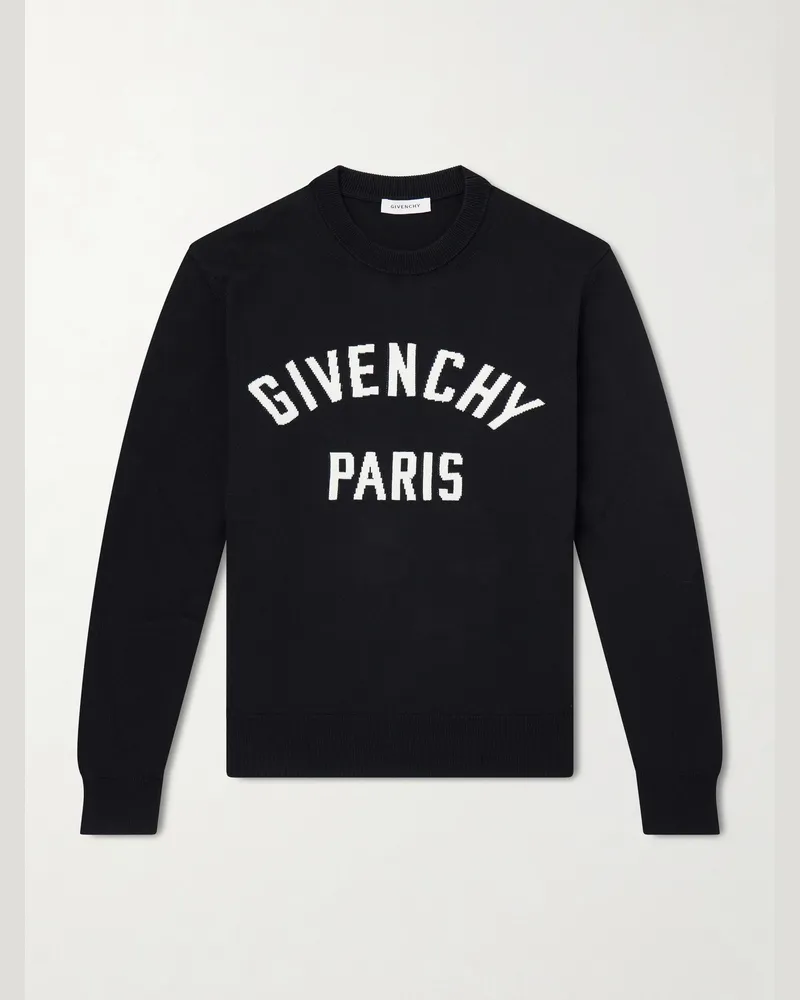 Givenchy Knitted Cotton-Blend Sweater Black
