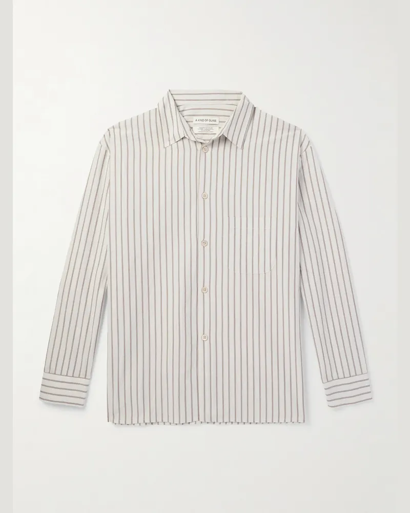 A Kind Of Guise Hemd aus gestreifter Baumwollpopeline Neutral