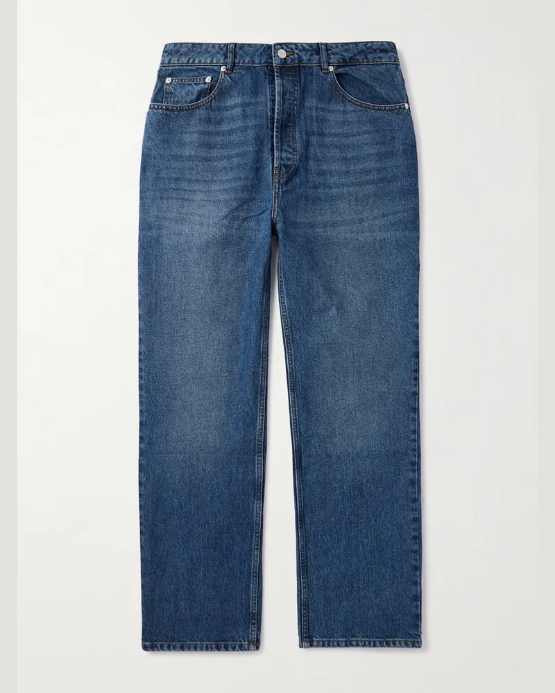 Officine Generale Vintage Original gerade geschnittene Jeans Blau