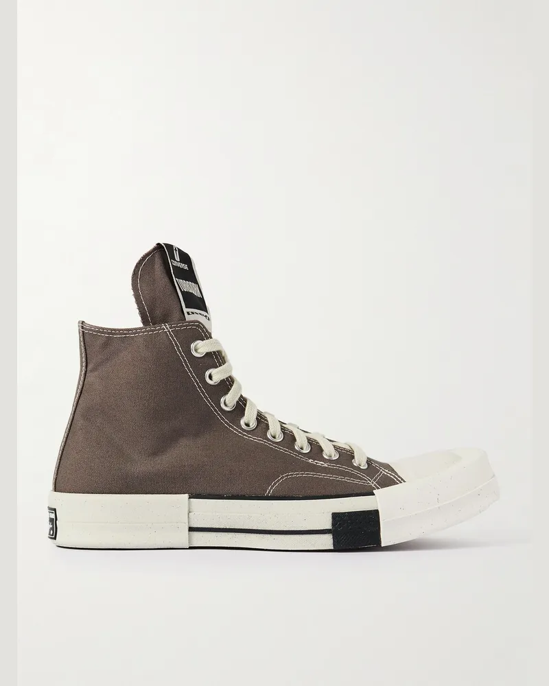 Rick Owens Converse + DRKSHDW TURBODRK Chuck 70 High-Top-Sneakers aus Canvas Grau