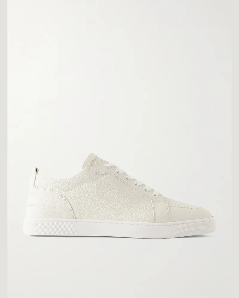 Christian Louboutin Rantulow Full-Grain Leather Sneakers White