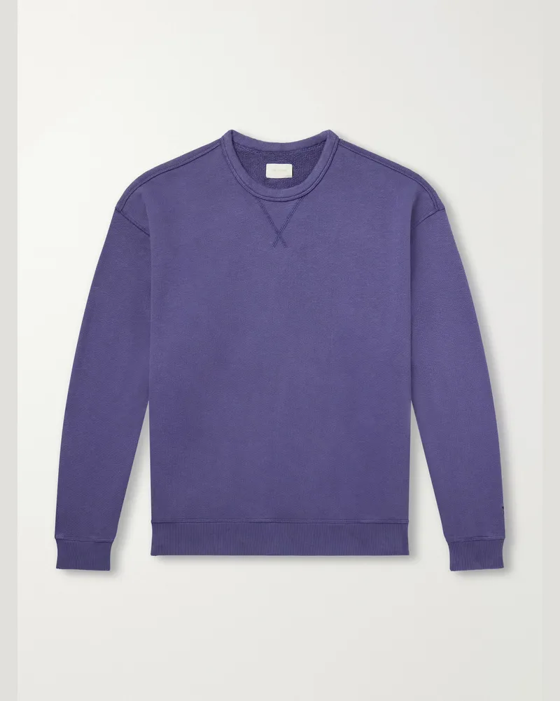 Aimé Leon Dore Marina Cotton-Jersey Sweatshirt Blue