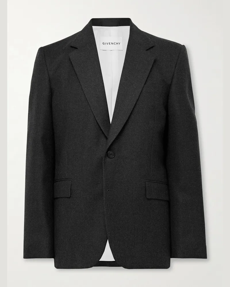 Givenchy Wool-Twill Blazer Gray