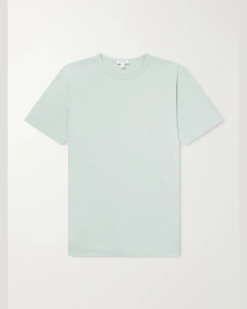 Sunspel Slim-Fit Cotton-Jersey T-Shirt Green