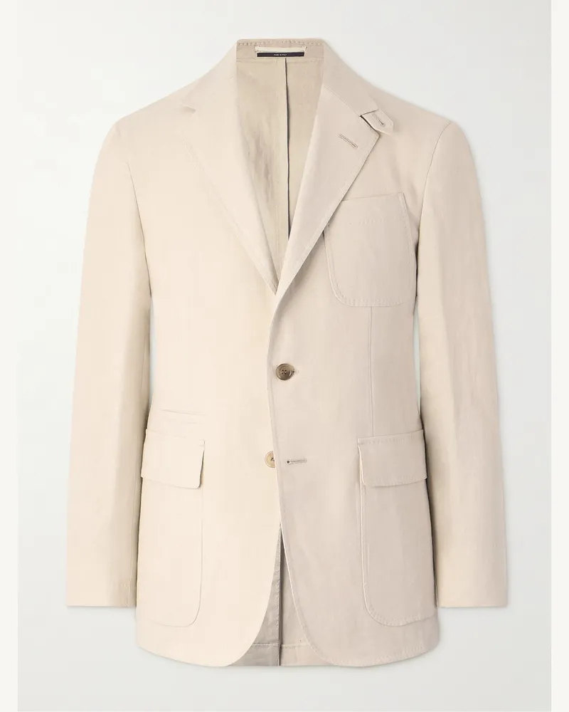 Dunhill Cavendish Sakko aus Leinen Neutral