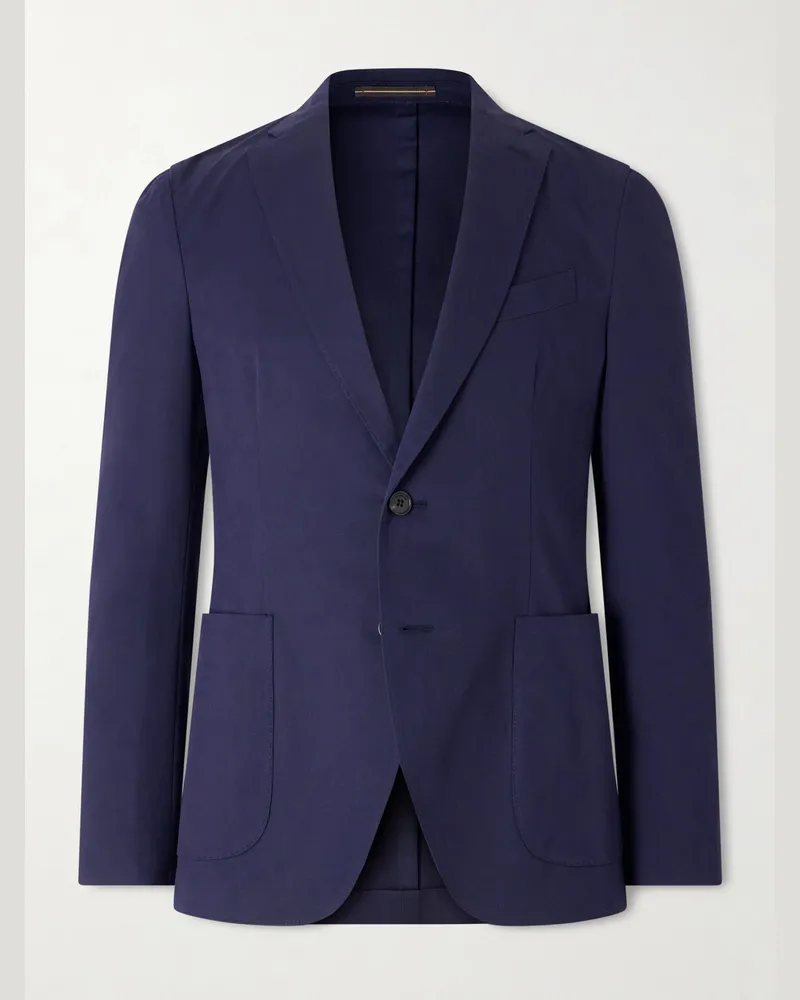 Slowear Cotton-Blend Suit Jacket Blue