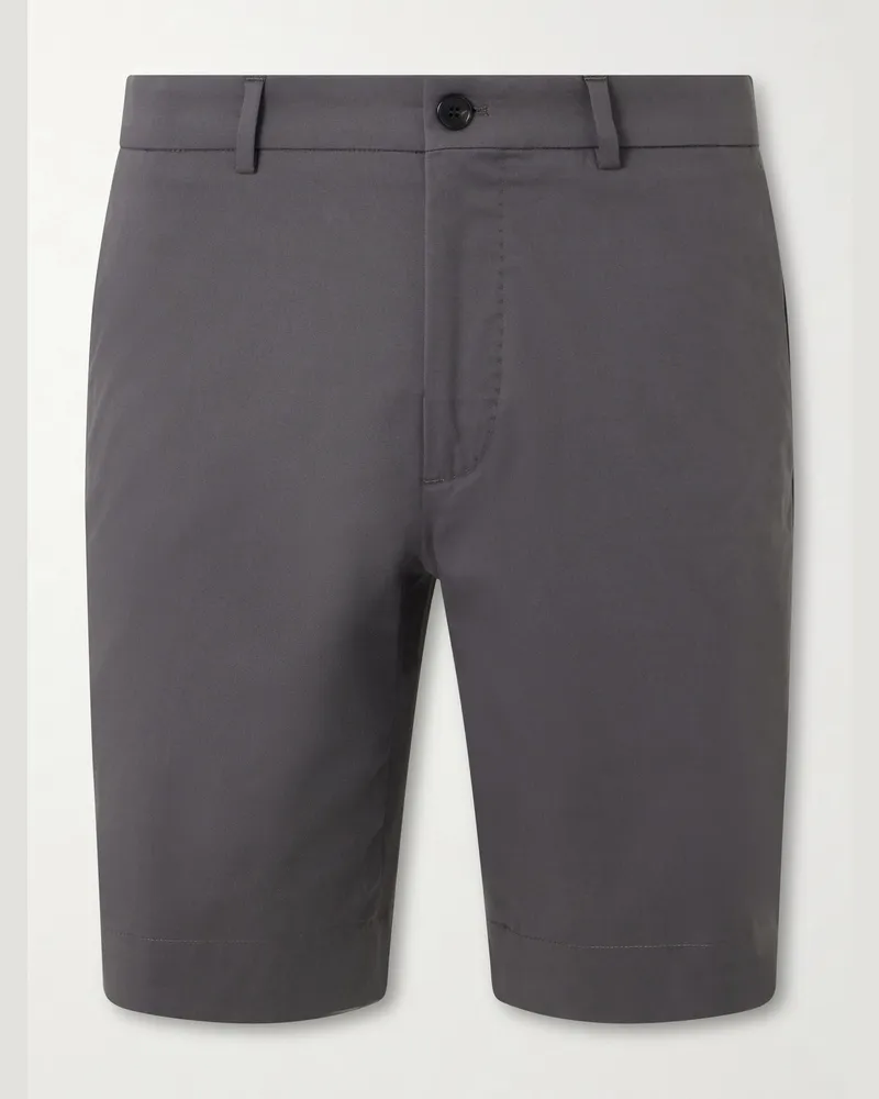 Slowear Schmal geschnittene Chinoshorts aus Gabardine aus einer Baumwollmischung Grau