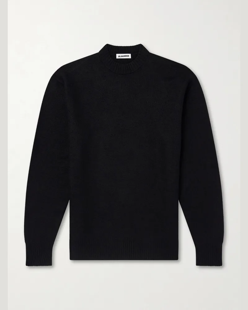 Jil Sander Boiled Wool Sweater Black
