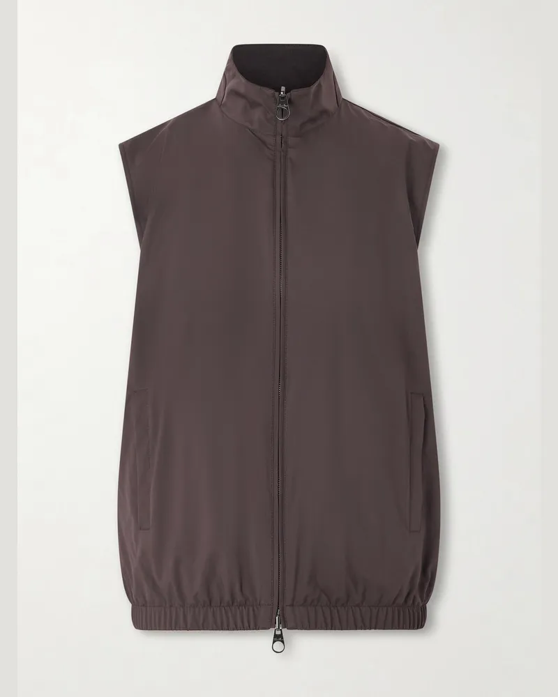 Loro Piana Schmal geschnittene Weste aus WindWish™-Material Braun