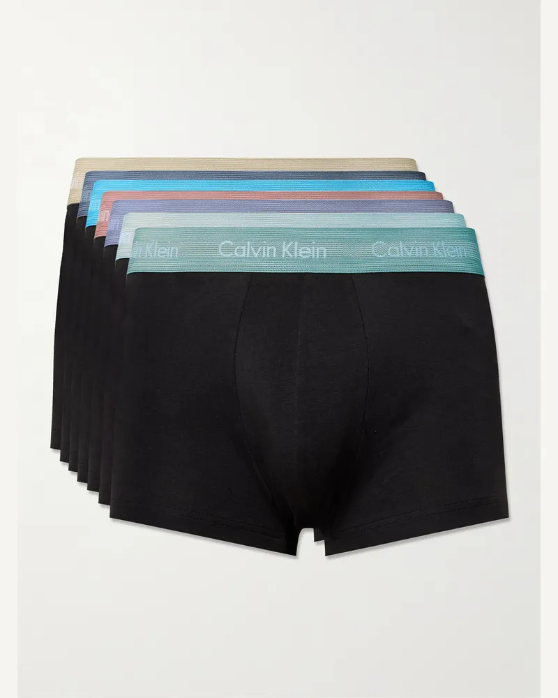 Calvin Klein Set aus sieben Retropants aus Stretch-Baumwolle Schwarz