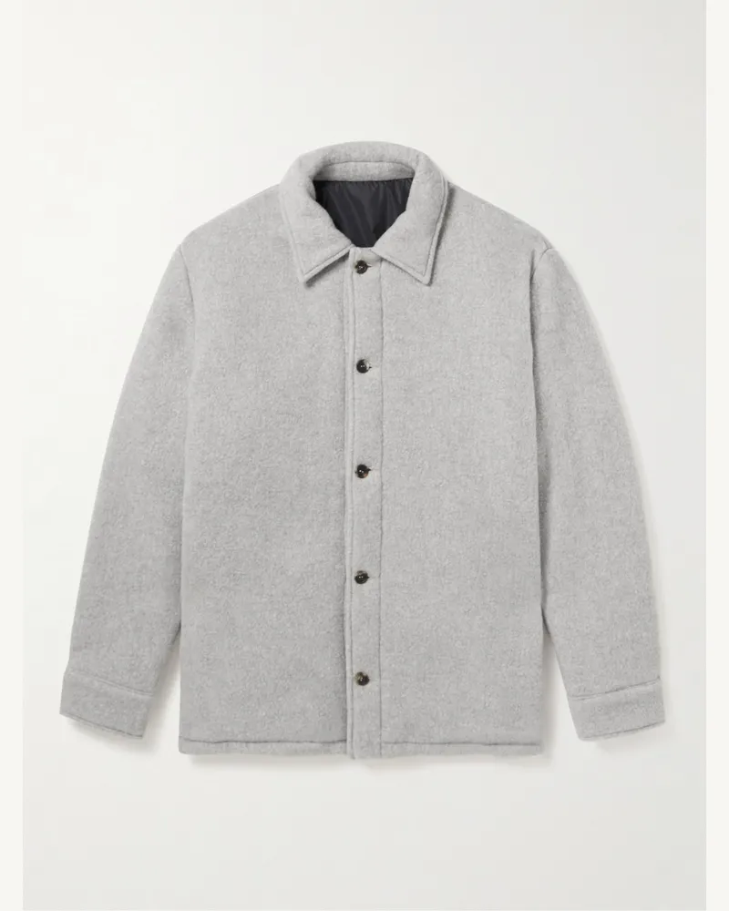 Gabriela Hearst Argus Wendejacke aus recyceltem Kaschmir und Shell Grau
