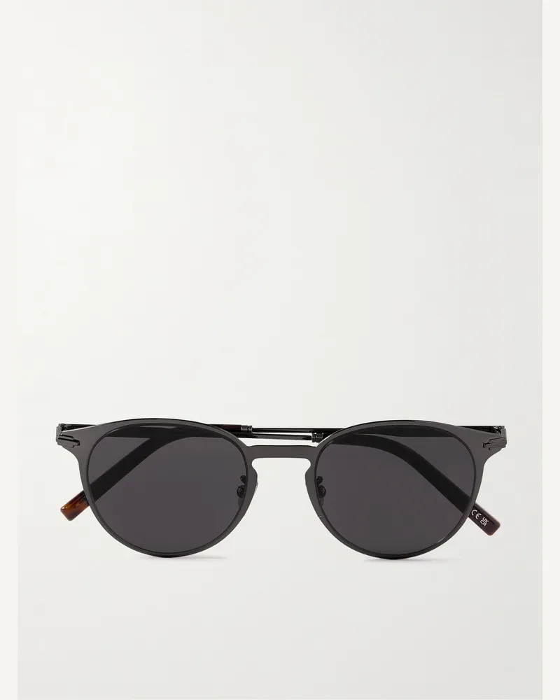 Dior DiorBlackSuit R8U stahlgraue Sonnenbrille mit rundem Rahmen Metallic