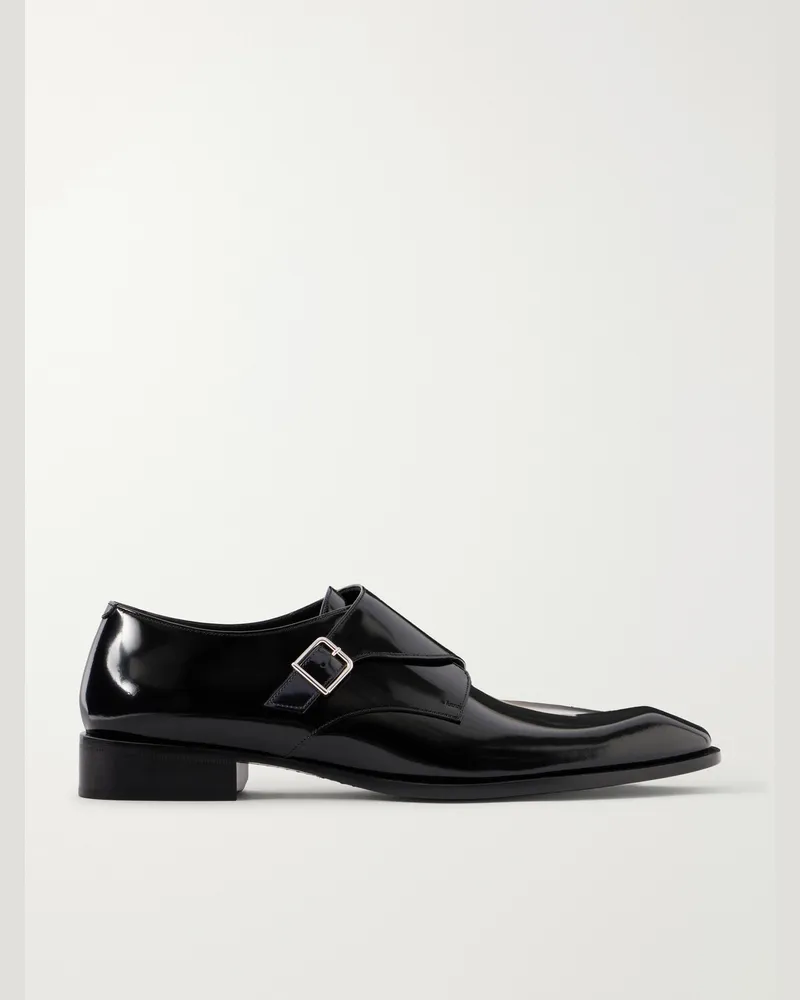 Saint Laurent Connor Leather Oxford Shoes Black