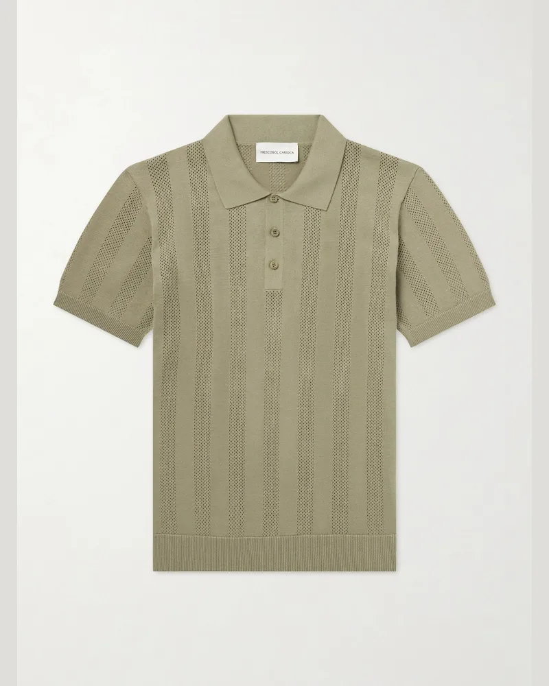Frescobol Carioca Vidal Cotton Polo Shirt Green
