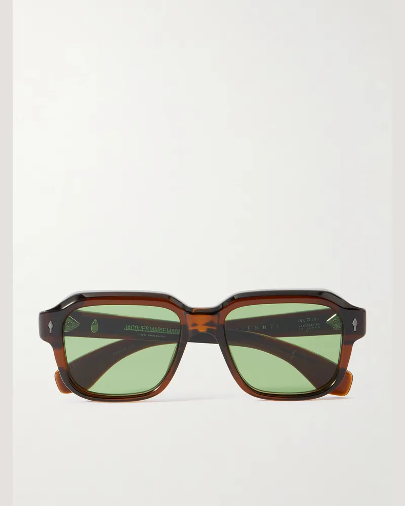 Jacques Marie Mage Vivienne Sonnenbrille mit eckigem Rahmen aus Azetat Braun
