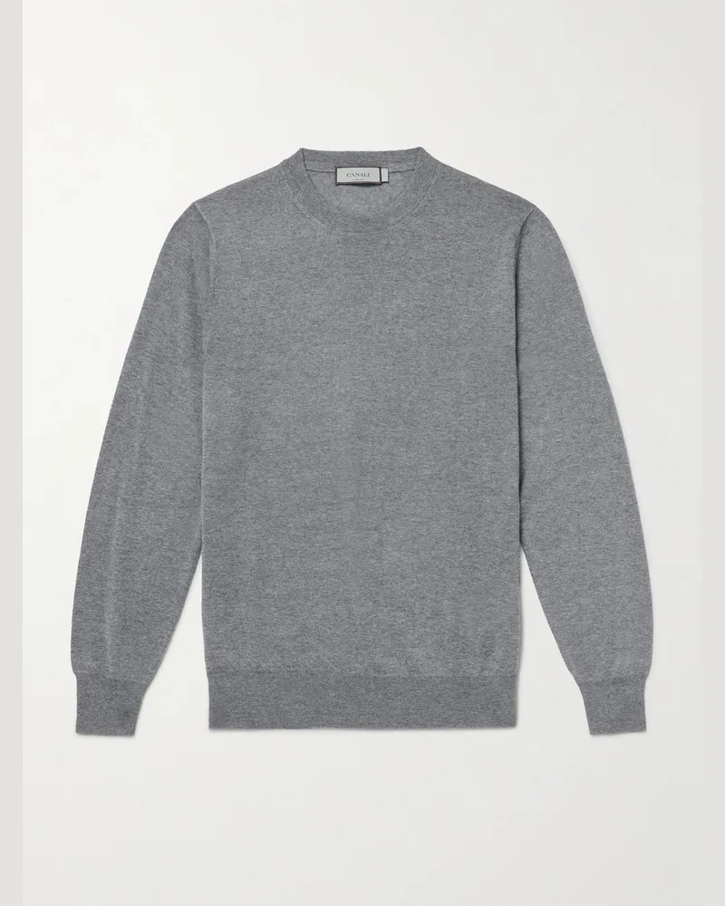 Canali Pullover aus Wolle Grau
