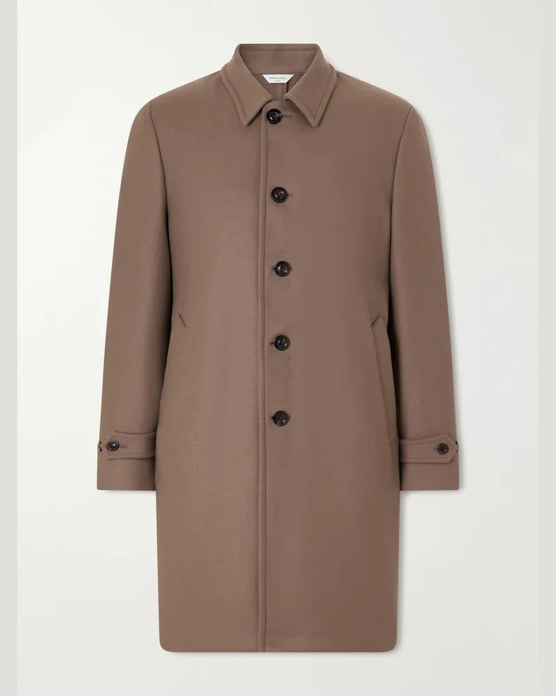 Boglioli Wool-Blend Felt Coat Neutrals