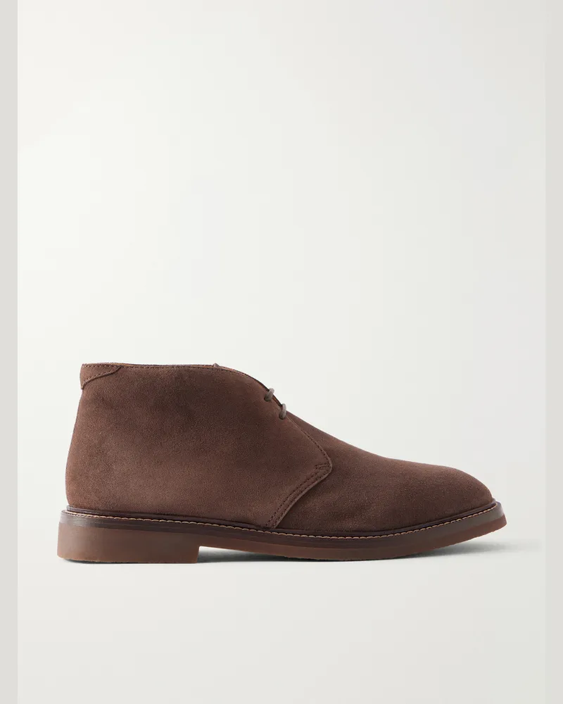 Brunello Cucinelli Suede Desert Boots Brown