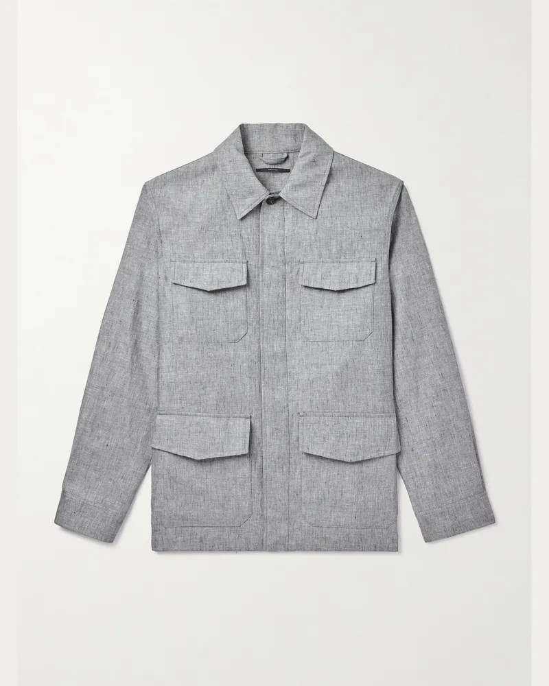Dunhill Feldjacke aus Leinen Grau