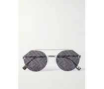 Sky Sonnenbrille mit rundem Rahmen aus Metall