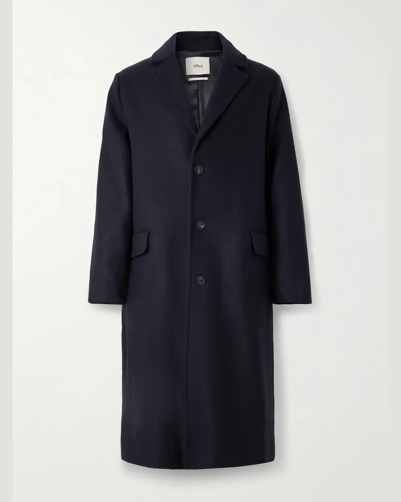 Altea Coleman Wool-Blend Twill Coat Blue