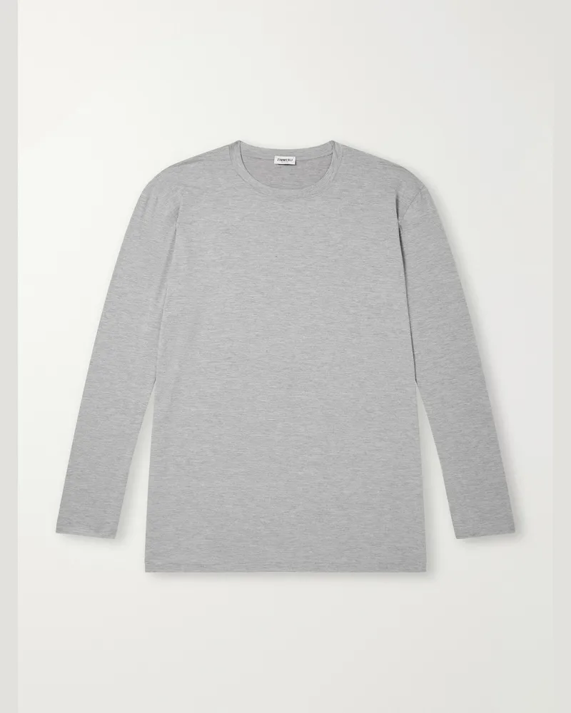 Zimmerli Cozy Comfort Modal-Blend T-Shirt Gray
