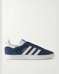 adidas Gazelle Sneakers aus perforiertem Veloursleder mit Lederbesatz Blau