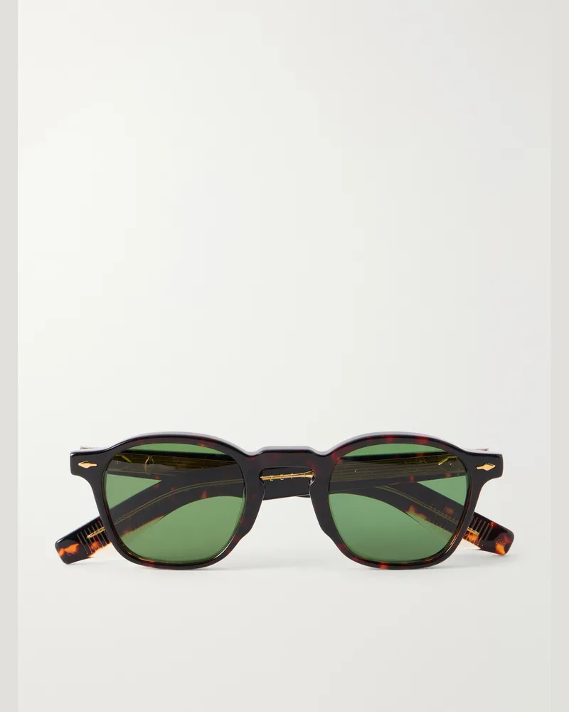 Jacques Marie Mage Zephirin Round-Frame Acetate Sunglasses Tortoiseshell