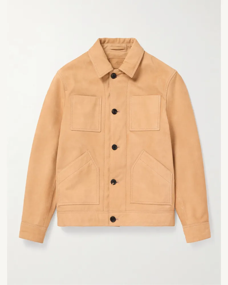 MR P. Jacke aus Veloursleder Braun