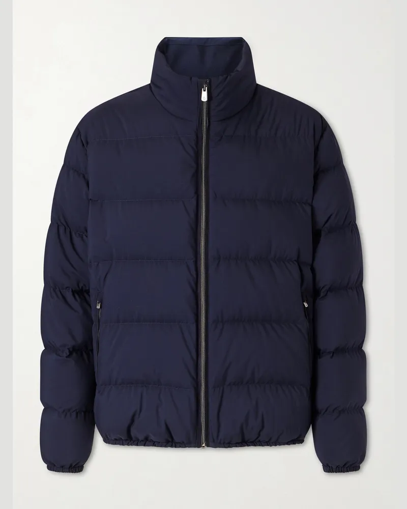 Ralph Lauren Quilted Shell Down Bomber Jacket Blue