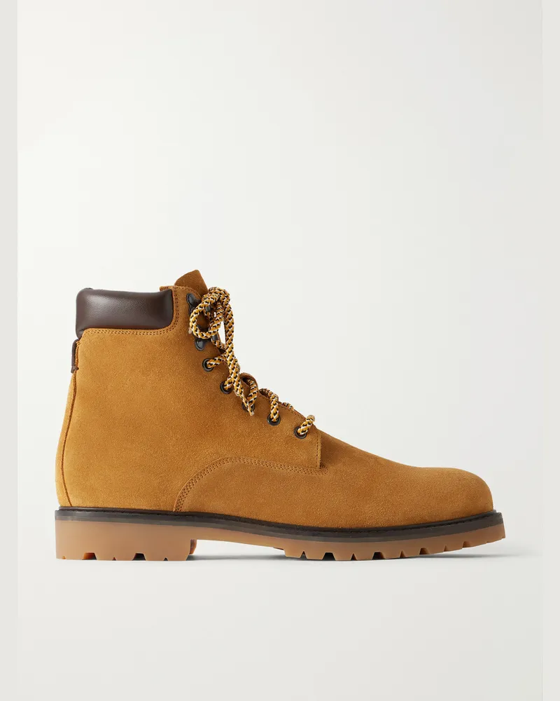 Totême Shearling-Lined Suede Boots Brown
