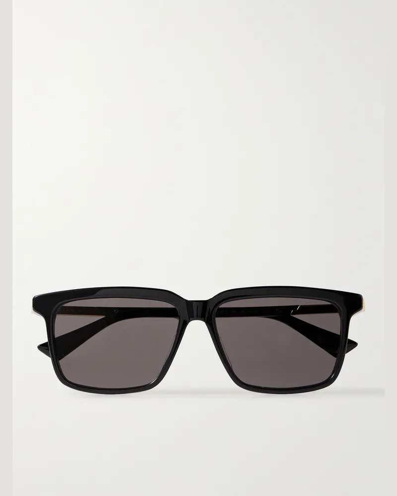 Bottega Veneta Sonnenbrille mit eckigem Rahmen aus Azetat Schwarz