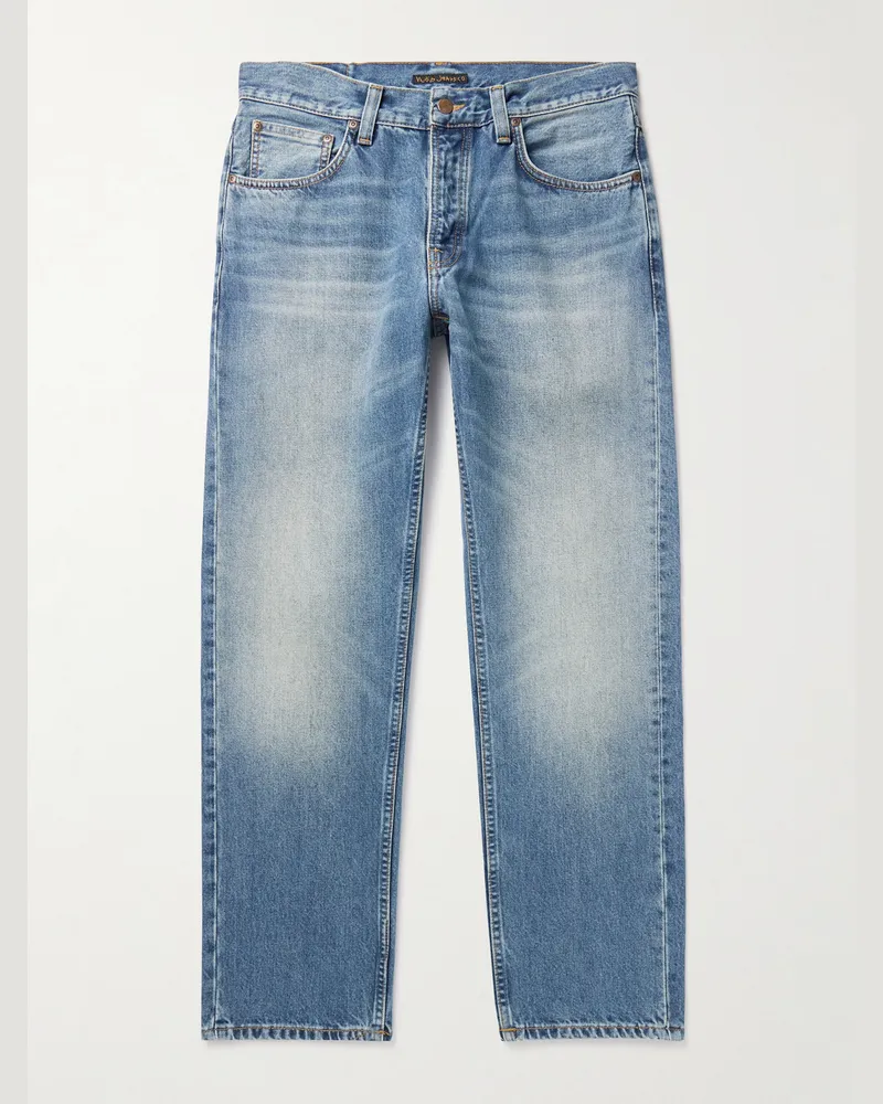 Nudie Jeans Rad Rufus gerade geschnittene Jeans Blau