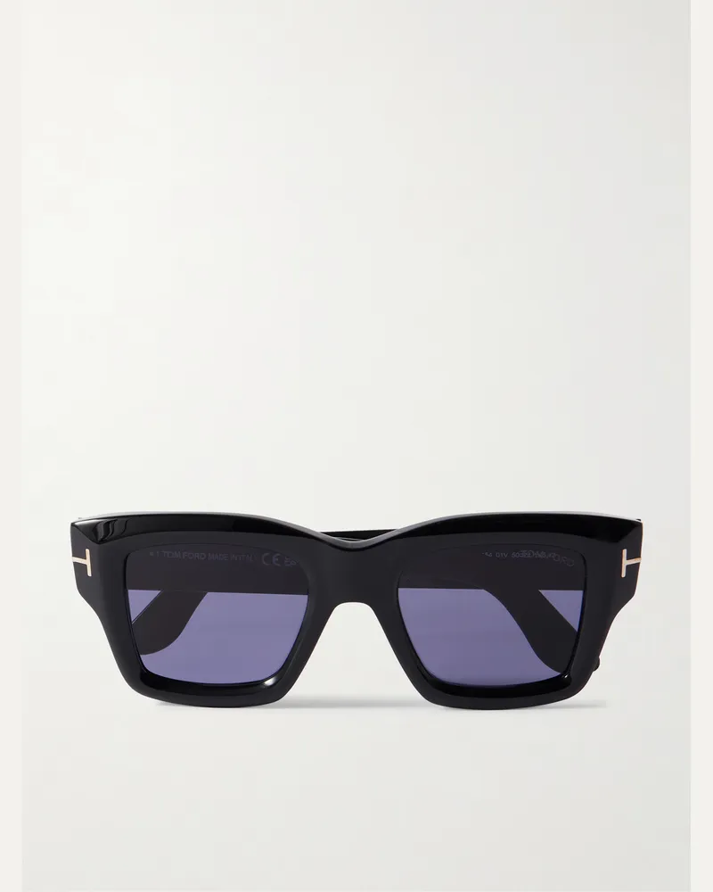 Tom Ford Ilias Sonnenbrille mit eckigem Rahmen aus Azetat Schwarz