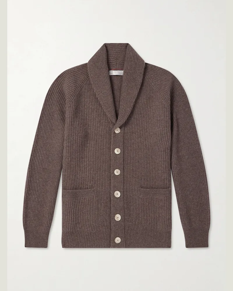 Brunello Cucinelli Cashmere Cardigan Brown