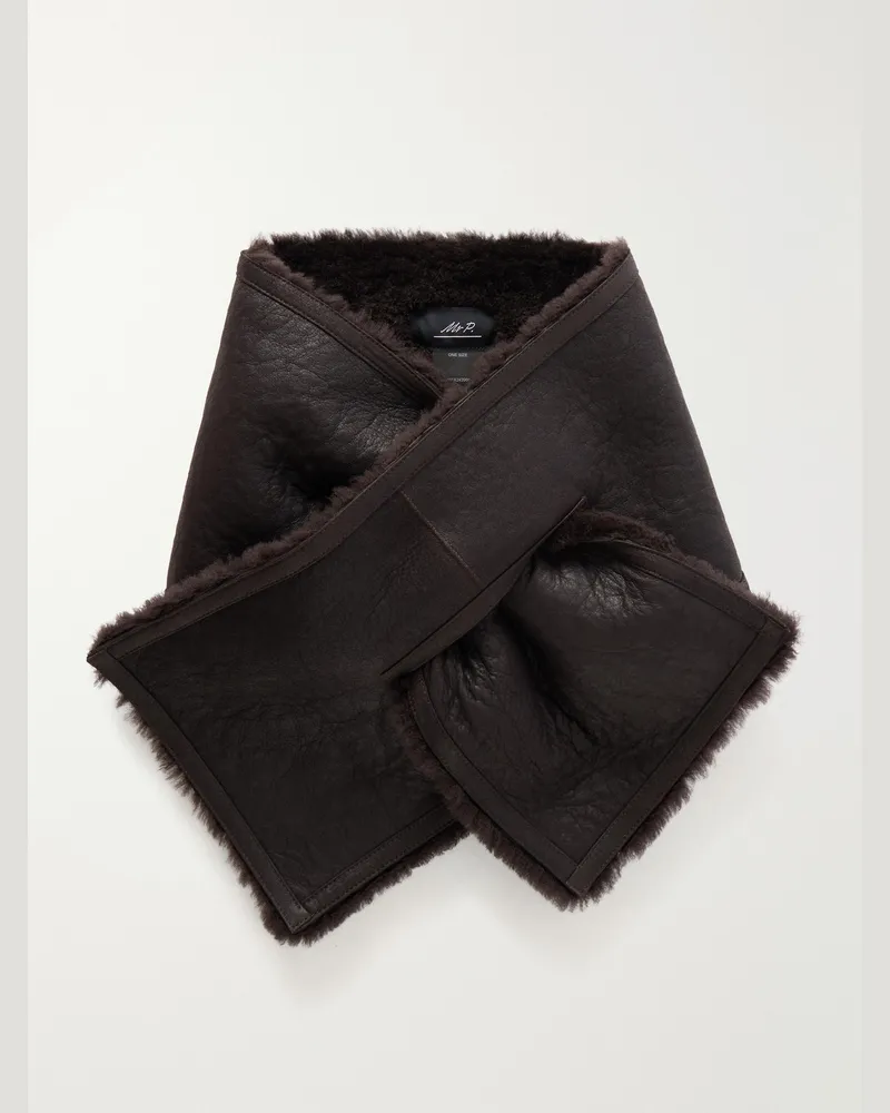 MR P. Shearling Scarf Brown