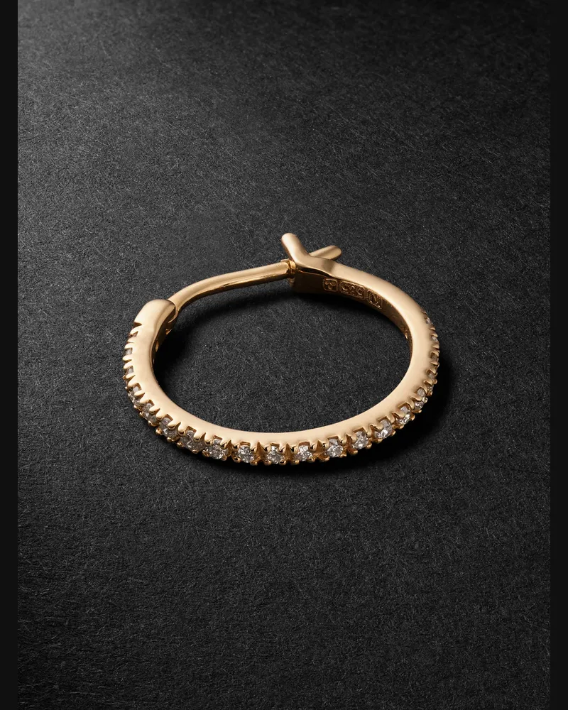 Kolours Spectra Medium einzelne Creole aus 14 Karat Gold mit Diamanten Gold