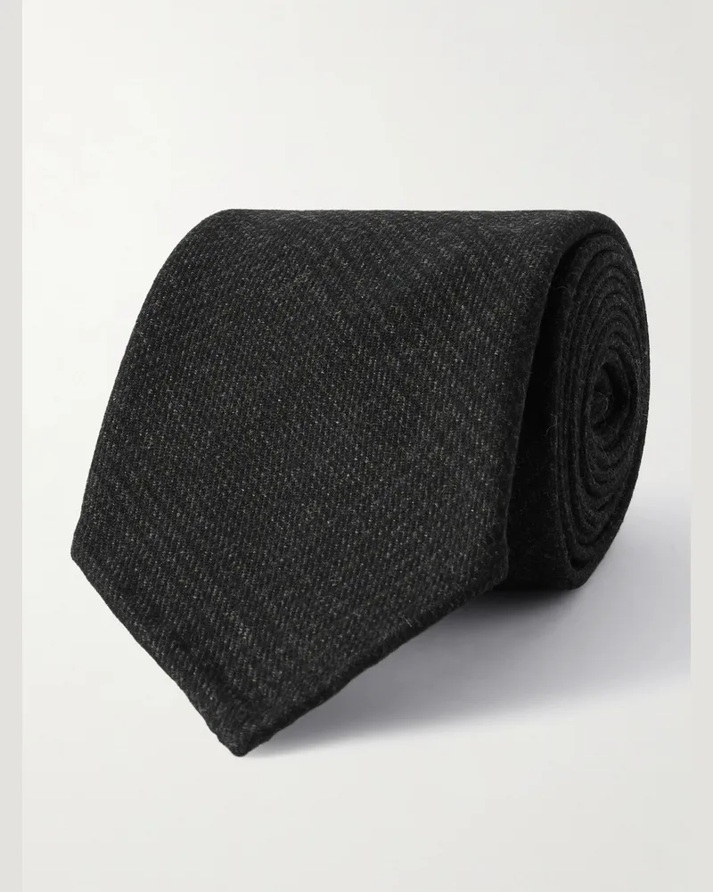 De Petrillo 7cm Wool Tie Brown