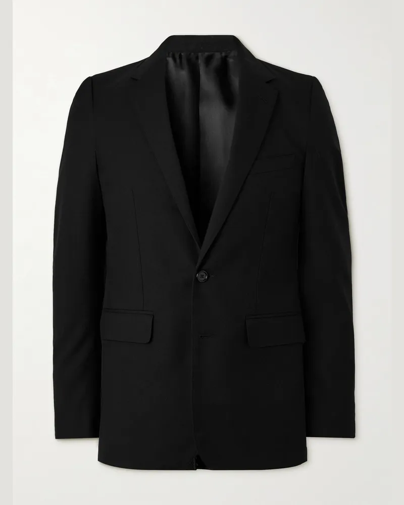 Celine Schmal geschnittenes Sakko aus Woll-Twill Schwarz
