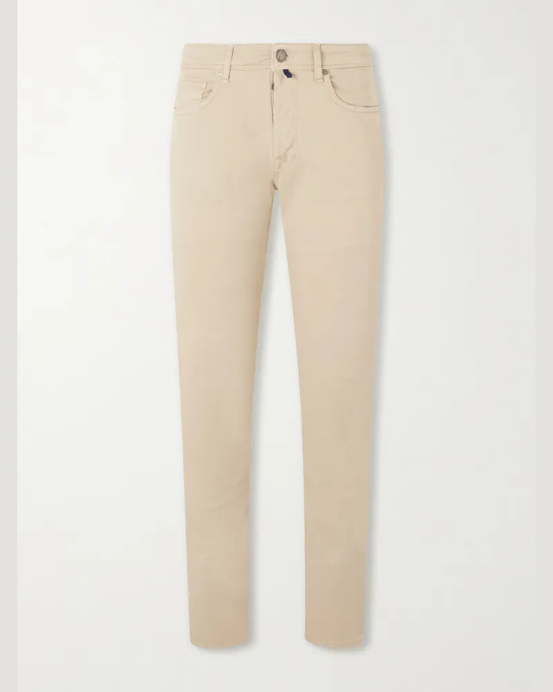 Slowear Slim-Fit Stretch Cotton-Blend Gabardine Trousers Neutrals