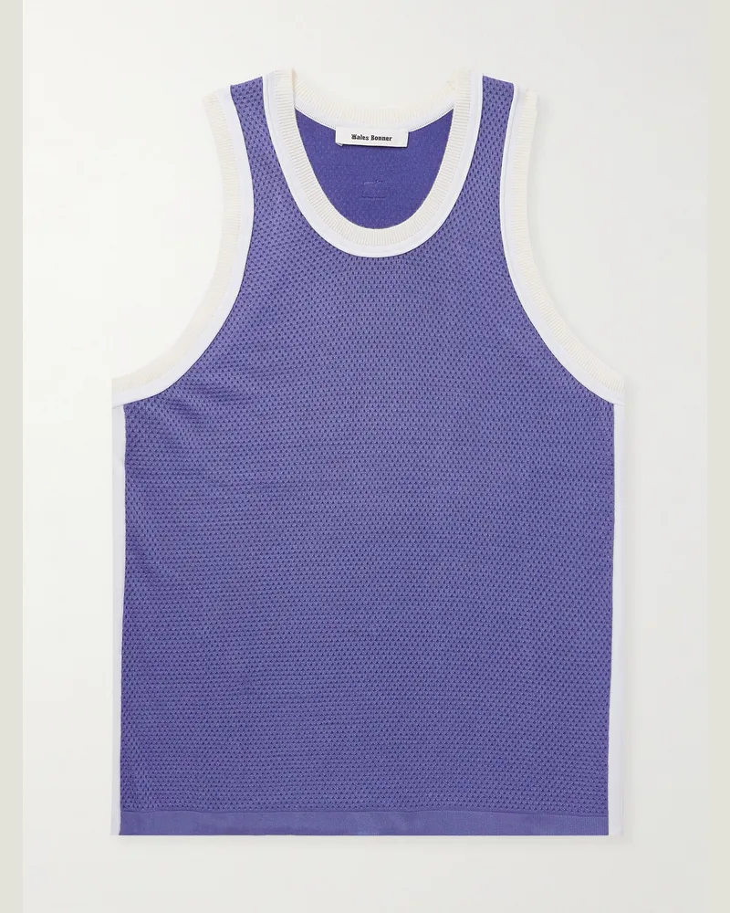 Wales Bonner Rio Strick-Tanktop Lila