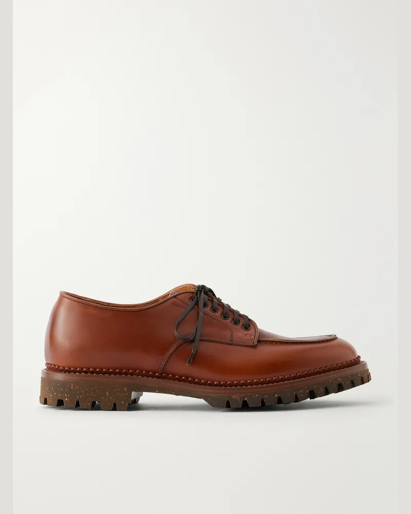 YUKETEN Wadaken Leather Derby Shoes Brown